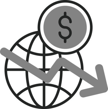 Basit bir Global simgesi. vektör tasarımı