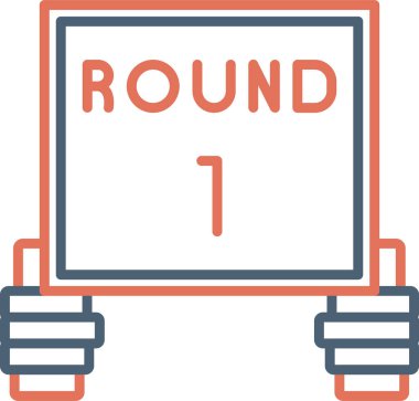 Bir yarışma için ilk tur simgesinin vektör illüstrasyonu 