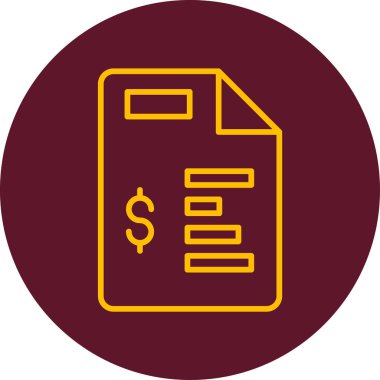 belge mali Rapor vektör simgesi  