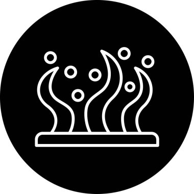 yosun simgesi vektör illüstrasyonu 