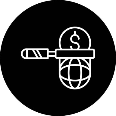 Para için. Web simgesi basit illüstrasyon