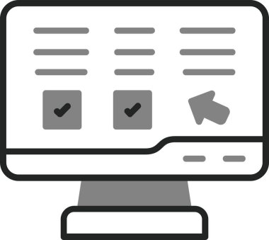 Çevrimiçi Ders modern simgesinin vektör illüstrasyonu