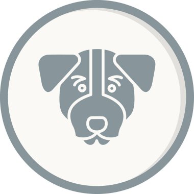 Jack Russell Terrier ikon vektör çizimi