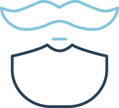 Sakal Web simgesi vektör illüstrasyonu