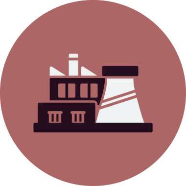 Fabrika simgesi vektör illüstrasyonu 