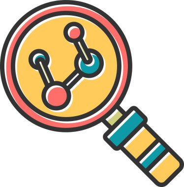 Araştırma yapan büyüteçlerin temel doğrusal çizimi