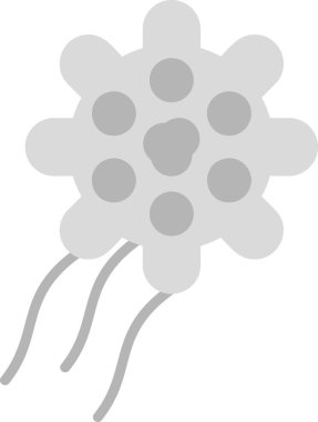 Bakteri simgesi, vektör illüstrasyonu basit tasarım