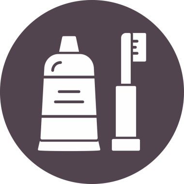 Diş Temizleme simgesi vektör illüstrasyonu 