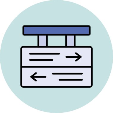 Yönlü İşaret Web simgesi vektör çizimi