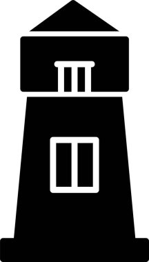 Deniz feneri web simge vektör çizim