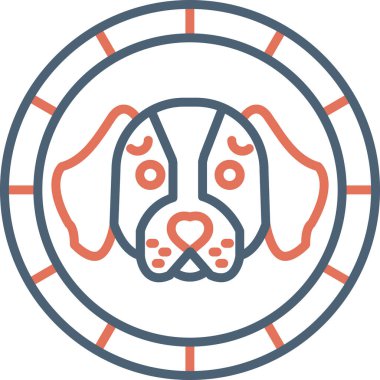 Bekçi köpeği logosu, yassı hayvan simgesi