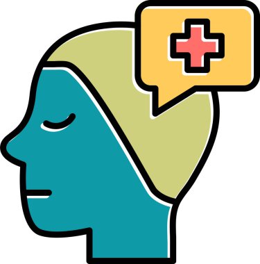 Zihinsel Sağlık ikonu konsept vektör çizimi