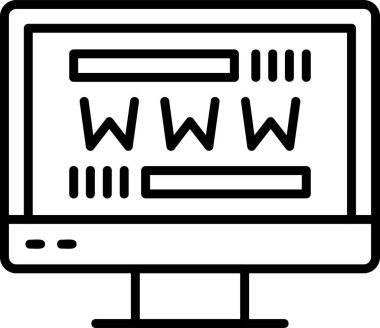 Web sitesi simgesi, vektör illüstrasyonu basit tasarım