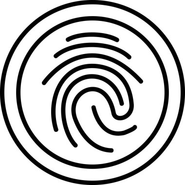 Biyometrik ağ simgesi vektör çizimi