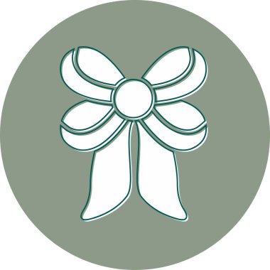 Kurdele yayı. Web simgesi basit illüstrasyon