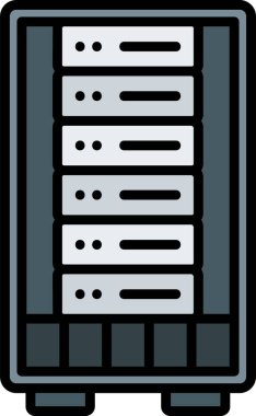 Sunucu. Web simgesi basit tasarım 