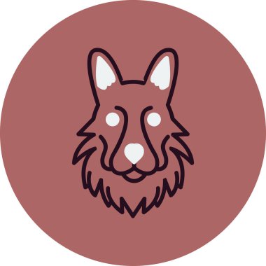 Alman kurdu. Web simgesi basit illüstrasyon