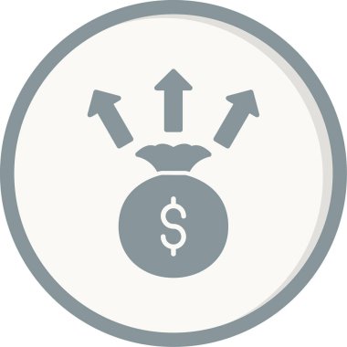 Para için. Web simgesi basit illüstrasyon