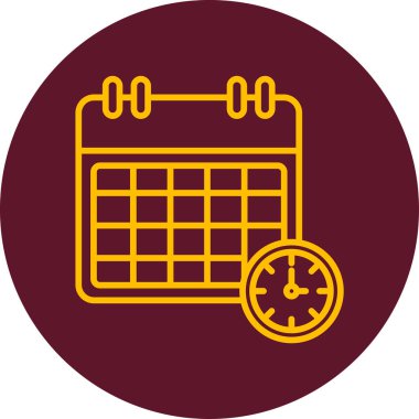 Takvim simgesi, vektör illüstrasyonu basit tasarım