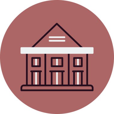 Bina. Web simgesi basit illüstrasyon 