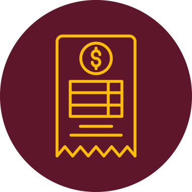 Bill simgesi, vektör illüstrasyonu basit tasarım