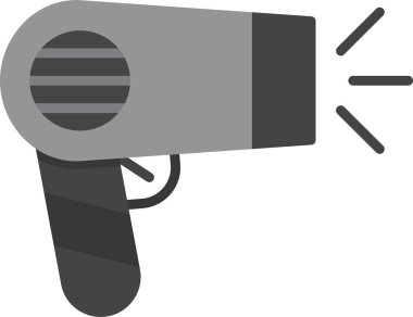 saç kurutma web simgesi vektör illüstrasyonu