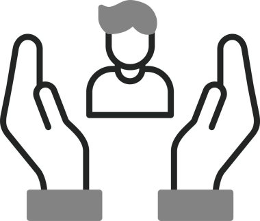 İnsani Yardım Simgesi Vektör İllüstrasyonu 