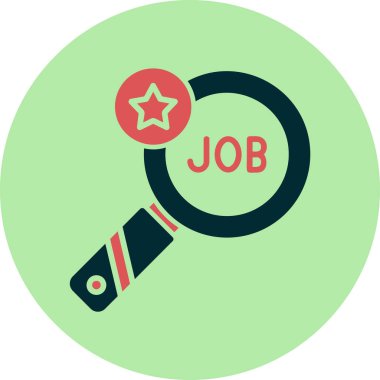 İş araması. Web simgesi basit illüstrasyon