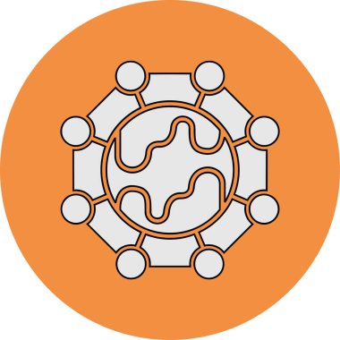 bağlantı ağ simgesi vektör illüstrasyonu