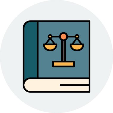 Hukuk. Web simgesi basit illüstrasyon