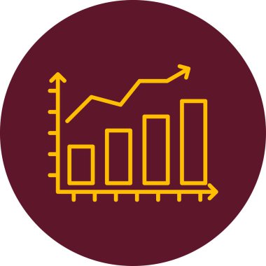 çubuk grafik simgesi, modern vektör illüstrasyonu