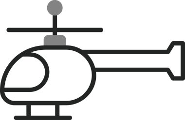 Helikopter. Web simgesi basit illüstrasyon