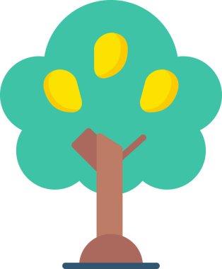 Mango ağacı. Web simgesi basit tasarım