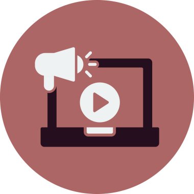 Video pazarlama. basit tasarım vektörü