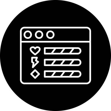 Tarayıcı. Web simgesi basit illüstrasyon