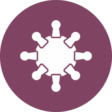 Basit HIV simgesi vektör illüstrasyonu