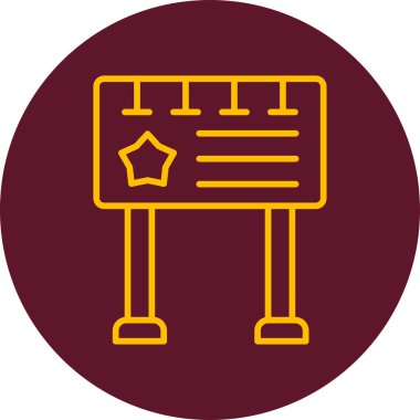 reklam panosu simgesi, vektör illüstrasyonu basit tasarım