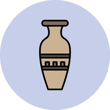 Vazo. Web simgesi basit illüstrasyon