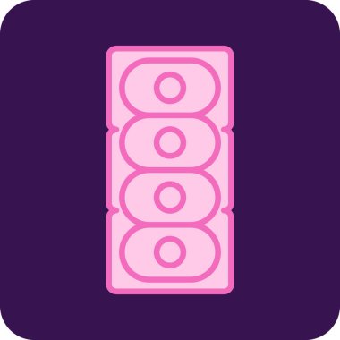 Mikroskobik Yaşam ikonu vektör çizimi