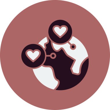 Toprak Gezegeni simgesi, vektör çizimi 