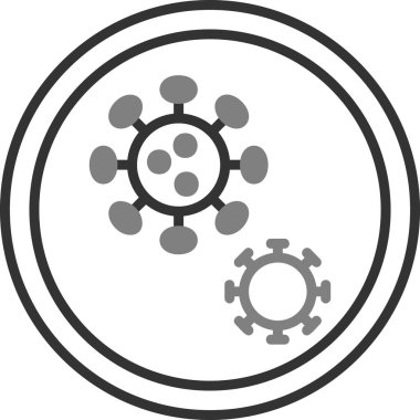 Mikroplar. Web simgesi basit illüstrasyon