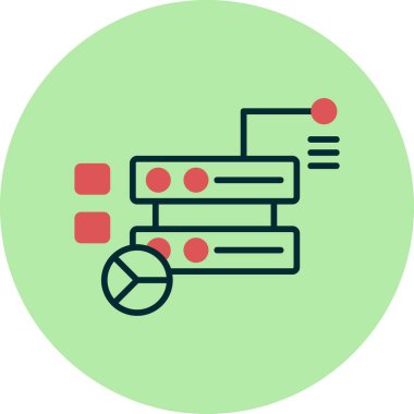 veritabanı simgesi, vektör illüstrasyonu basit tasarım