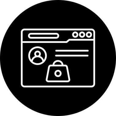 Çevrimiçi Dükkan simgesi vektör çizimi