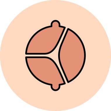 Aort kapakçığı. Web simgesi basit illüstrasyon