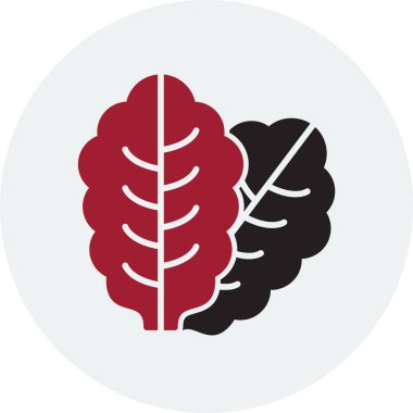 Marul simge vektör illüstrasyonunu bırakır