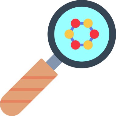 Nano Teknoloji web simgesi vektör illüstrasyonu