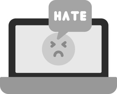 Nefret mesajı, vektör simgesi çizimi 