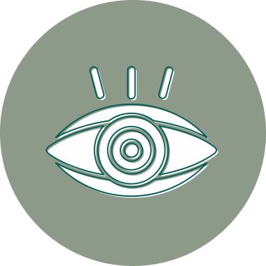 İnsan gözü açık basit çizgi sanatı, vizyon kavramı