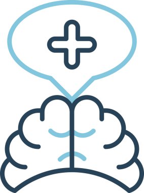 Basit Düşünme simgesinin vektör illüstrasyonu 