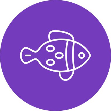 Balık. Web simgesi basit illüstrasyon 